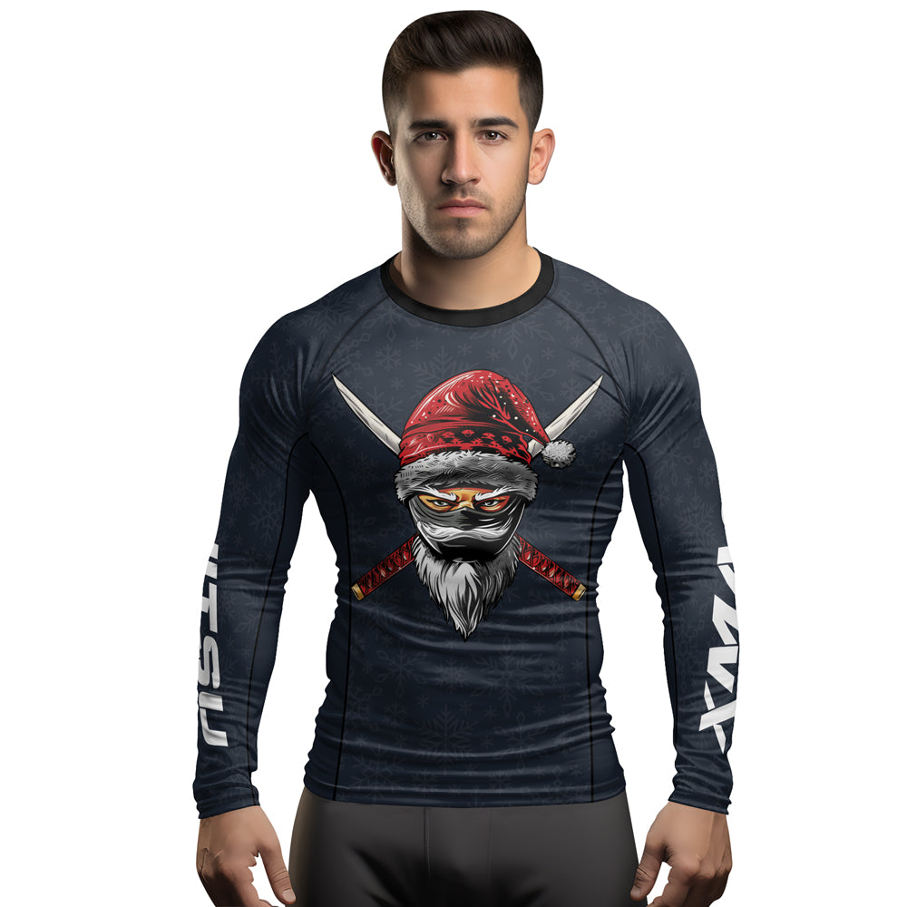Rashninja Christmas Ninja XMAS Men's Long Sleeve Rash Guard