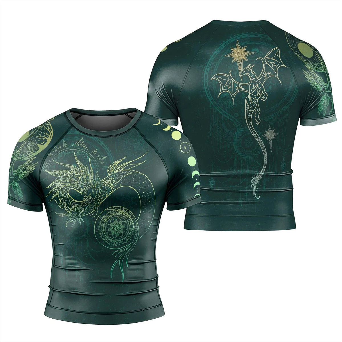 Celestial Dragon Rune Men's Short Sleeve Rash Guard