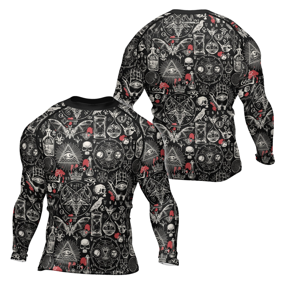 Rashninja Occult Ritual Men's Long Sleeve Rash Guard