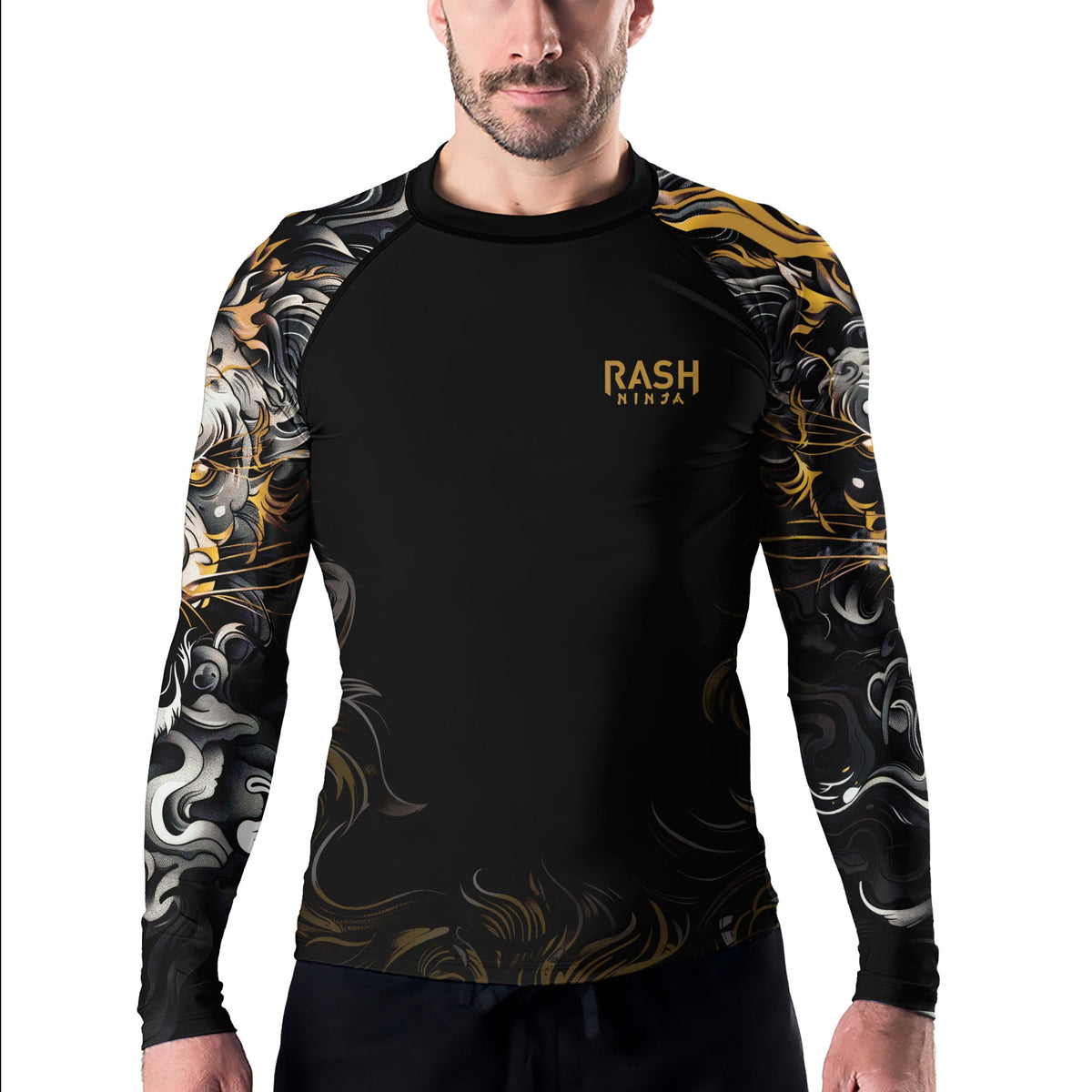 Rashninja Luminous Lion Men's Long Sleeve Rash Guard