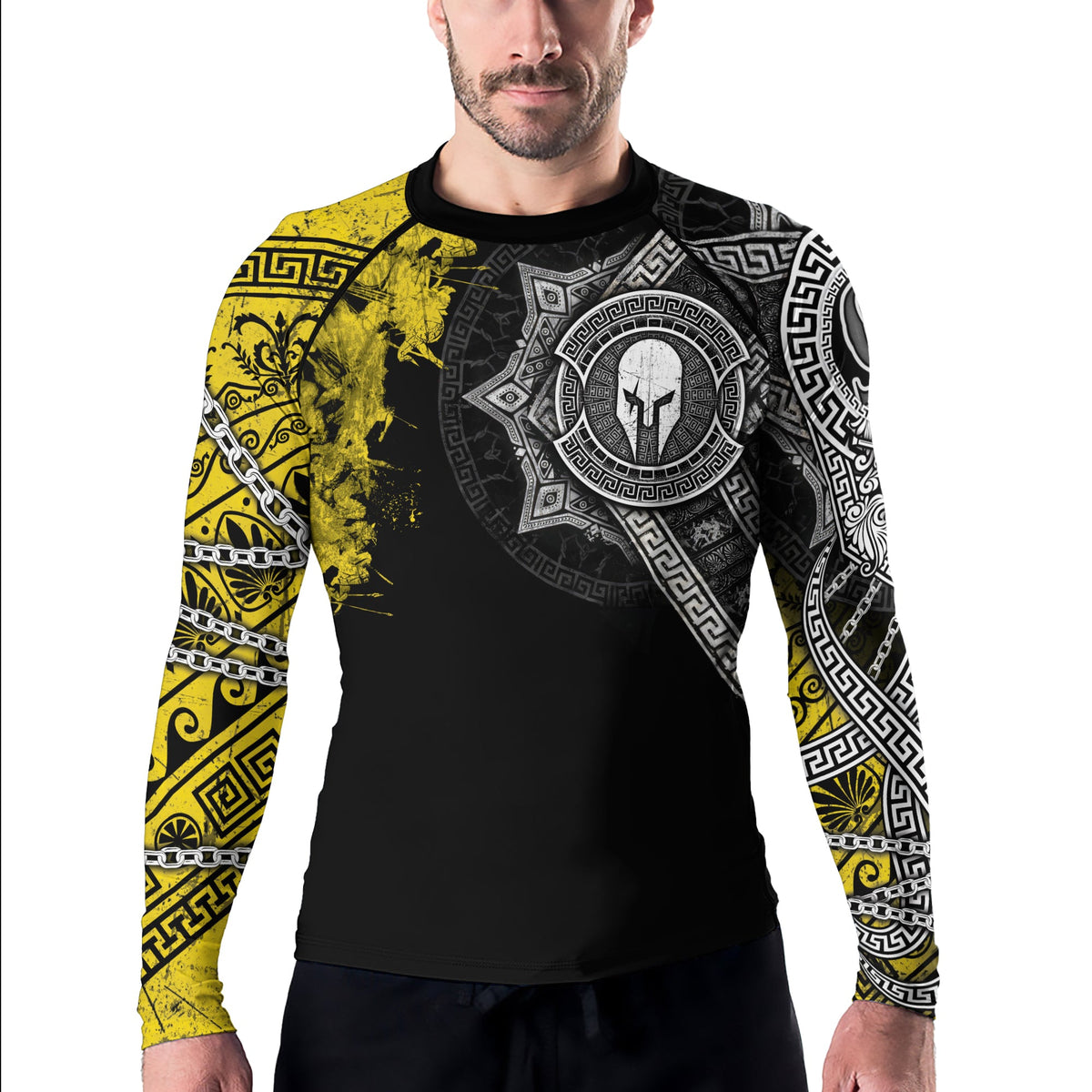 Rashninja Spartan Legacy Ranked Men's Long Sleeve Rash Guard