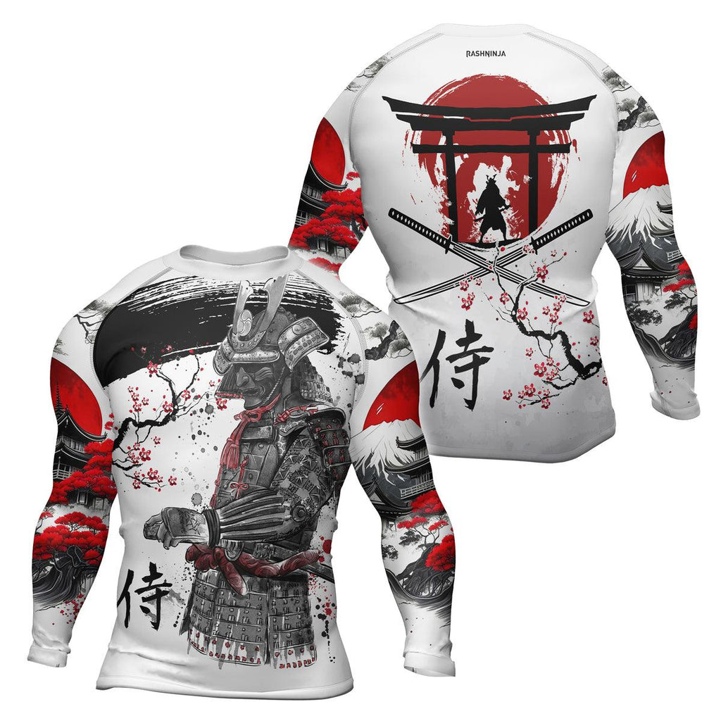 Rashninja Sakura Samurai Men's Long Sleeve Rash Guard