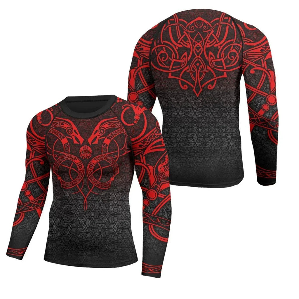 Viking Fenrir Rune 2 High Quality Men's Long Sleeve Rash Guard