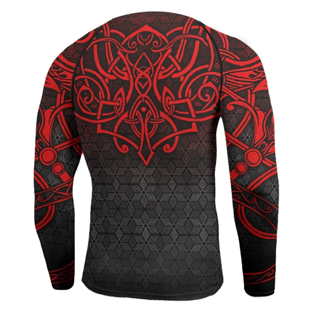 Viking Fenrir Rune 2 High Quality Men's Long Sleeve Rash Guard